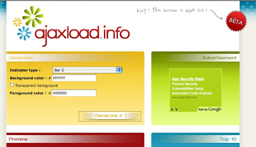 Ajaxload - Ajax loading gif generator