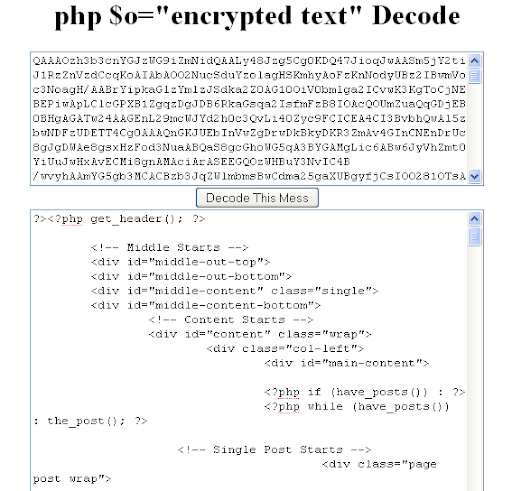 PHP decoder