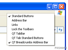 Right Click on toolbars and select QR Breadcrumbs Address Bar 