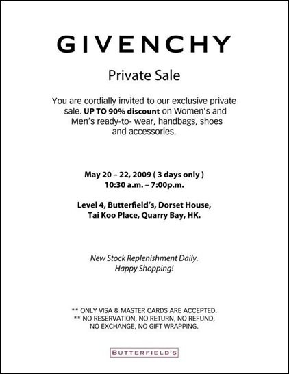 GIVENCHY Private Sale (Until 22/5)