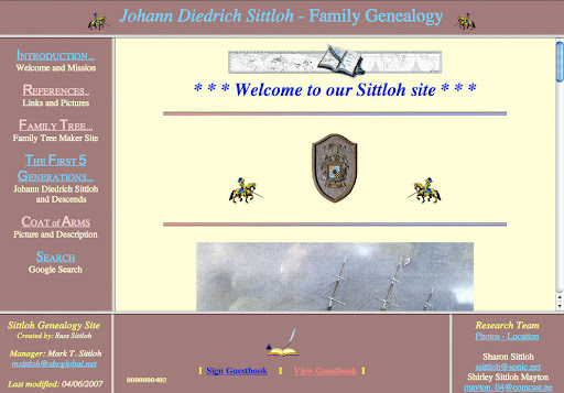 Old Geocities Genealogy Site