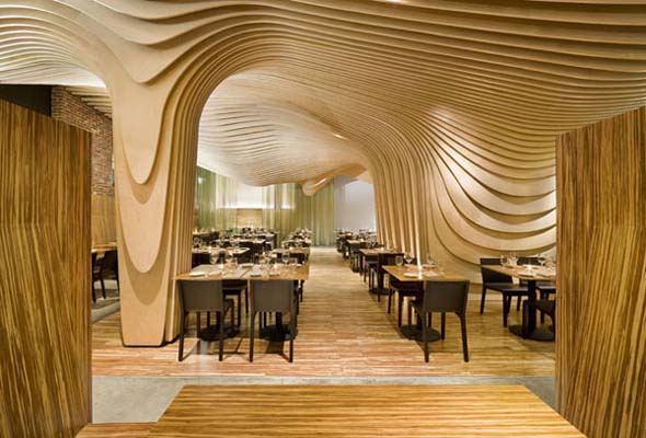 contemporary dining table restaurant interior design