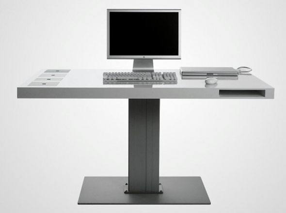 elegant minimalist computer desk design inspiration