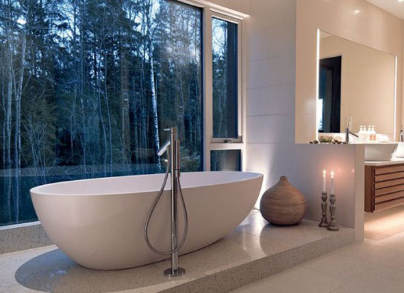 modern bathtub set furniture design ideas