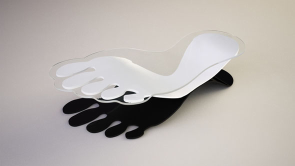 Unique Creative Step Glass Coffee Table Sets Furniture Design from Svilen Gamolov