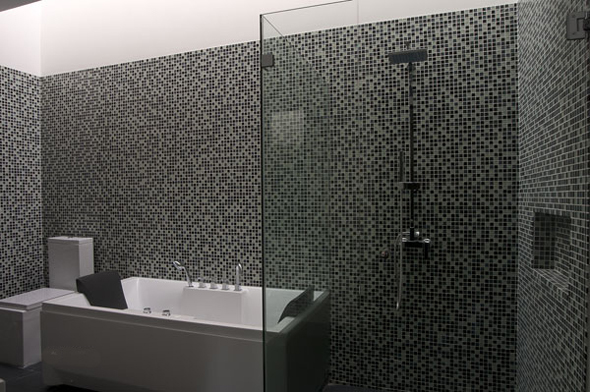 mosaic wall bathroom interior decor design ideas