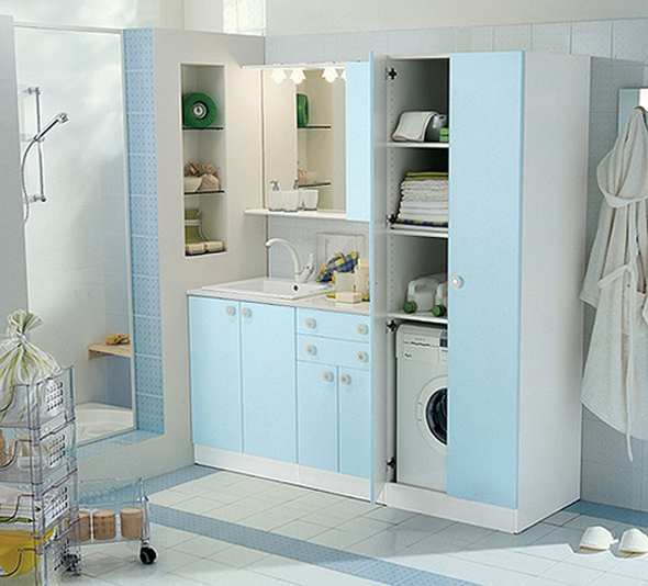 Modern Laundry Room Decorating Layout Style Design Ideas with Cabinets and Storage