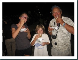 Danielle, Harrison and Leo Brodeur, our friend from Chat de Mer