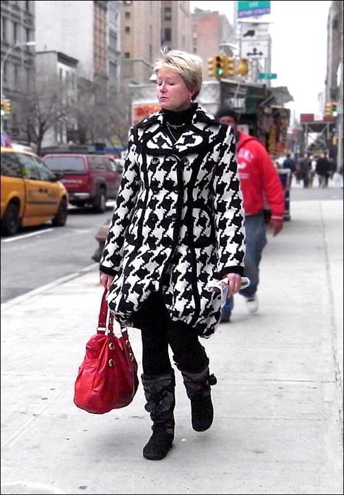 w huge hounds tooth coat