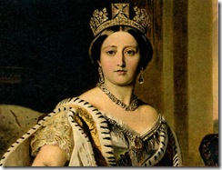 Pintura da Rainha Vitória do início do séc. XIX, de Franz Winterhalter.