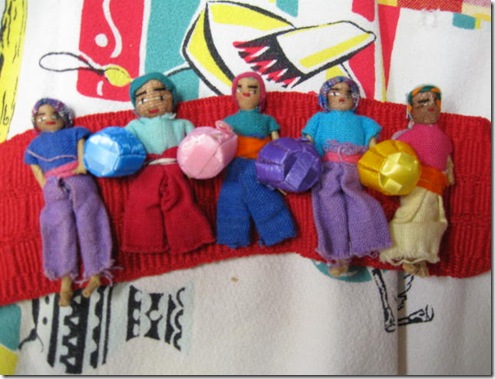 Sash with worry dolls