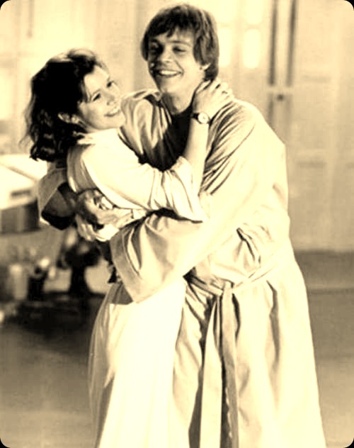 carrie fisher mark hammil cuddle inappropriate touching