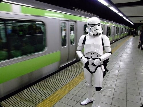 cool star wars photos stormtrooper at train