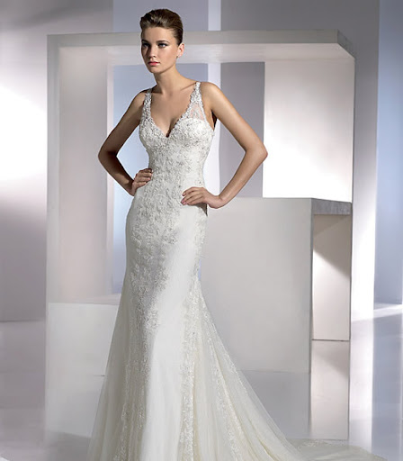 modern bridal gown