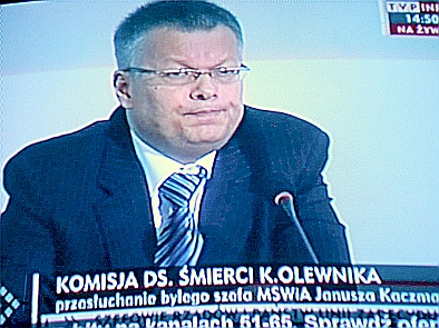 Przesłuchanie Janusza Kaczmarka, byłego ministra spraw wewnętrznych, przed sejmową komisją śledczą w sprawie zabójstwa Krzysztofa Olewnika, TVP-Info 10 grudnia 2009