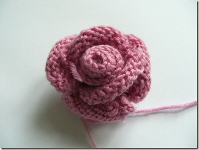 Pink Knitted Rose