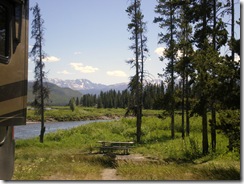 Flaggs Ranch cg view to Tetons