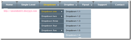 simple dropdown menu dengan CSS