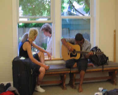 Down time during the 2010 Quaker Youth Pilgrimage