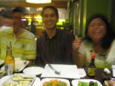 Deliriously Happy: High school friends dining and laughing together