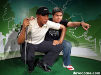 Tiger Woods at Madame Tussauds in The Peak, Hong Kong