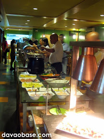 Long buffet table at Wild Safari Grill