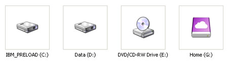 Drives in My Computer on Windows XP