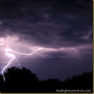 Lightning strike over Cape Le Grande square crop
