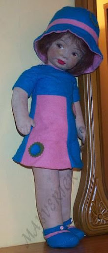 Chad Valley cloth doll felt 1950s