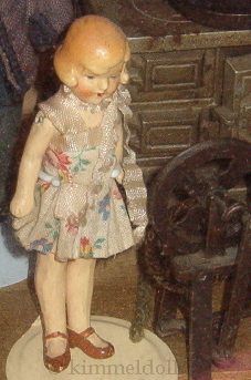 Bisque flapper dollhouse doll German 1920s 1930s