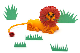 3D quilled lion