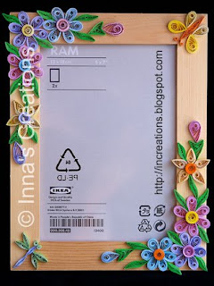 Quilling-decorated frame