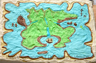 A map of Neverland cake