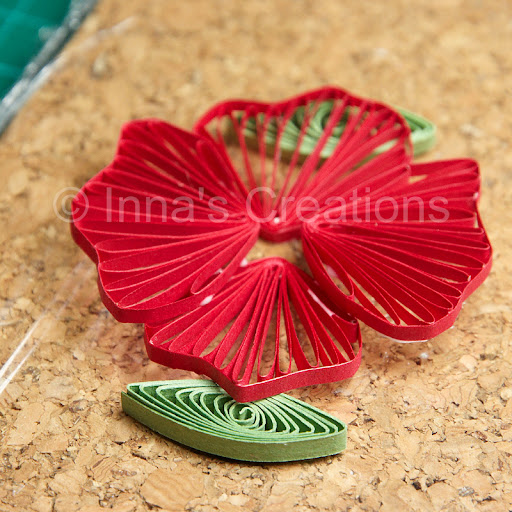 Inna's Creations Quilled poppies stepbystep, part 2