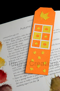 Bookmark with autumn leaves