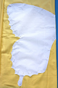 Tracing paper template for butterfly wings