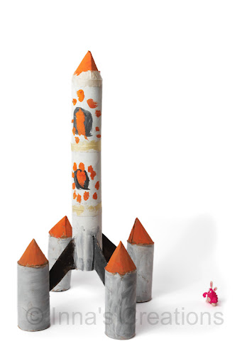 Inna's Creations: Make a space rocket toy from toilet 