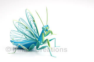 Praying mantis, 3D quilling