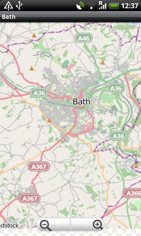 Android application Bath Street Map screenshort