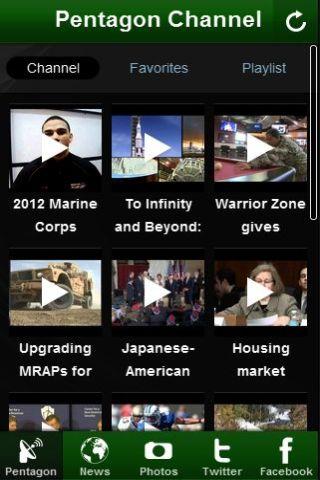 Android application Pentagon Channel screenshort