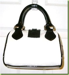 Authentic XOXO Angie White Black Handbag Purse NWT