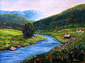 Early morning in the Valley-oil painting