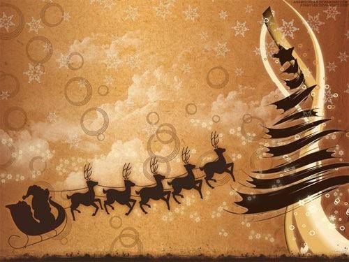 Beautiful Brown Christmas Wallpaper