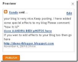 blogger comment form