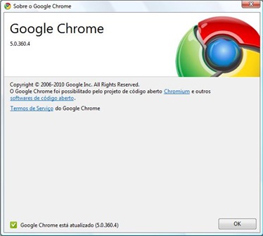 Google chrome 5.0.360.4