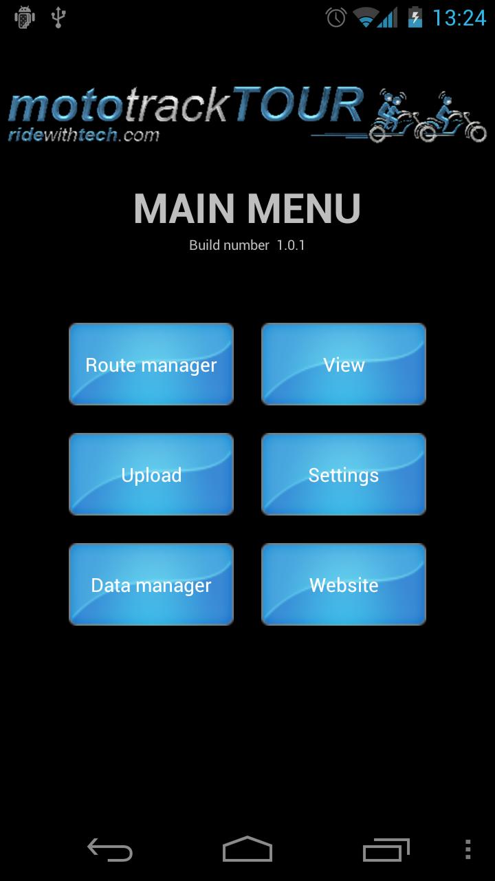Android application mototrackTOUR screenshort