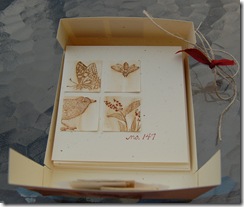 Cards Displayed in Open Box