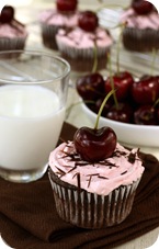 Chocolate Cherry Swirl Cupcakes with Cherry Buttercrem