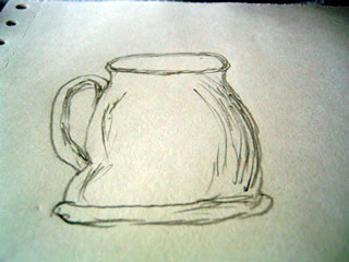 a drawing of my giant mug