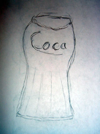 A coca-cola pint glass